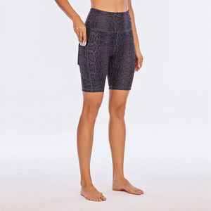 Shorts de yoga taille haute imprimé peau de serpent pour femme, sexy, style motard, pour fitness, gym, entraînement, cyclisme et sport - Product Image 4