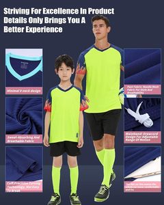 Camisetas de Fútbol Personalizadas para Hombres y Adultos con Nombre, Logotipo del Equipo, Número, Manga Corta, Uniforme de Fútbol Personalizado para Niños - Product Image 3