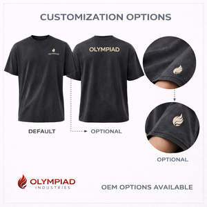 Custom <b>Back</b> Puff Printed Heavyweight 200gsm Solid Leisure O-Neck Cotton Anti-Wrinkle Short Sleeve Regular Fit Men's <b>T</b>-Shirt - Product Image 2