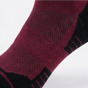 Athletic <b>Socks</b> Ankle Length Burgundy Black Toe Breathable Polyester Spandex <b>Running</b> Sports <b>Socks</b> for Adults Summer Use - Product Image 5