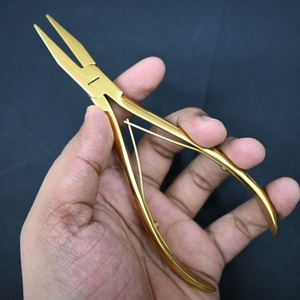 Micro Bead Plier 7 Inch Hair Extension <b>Crimping</b> Tool Stainless Steel Flat Jaw Non Slip Handle Salon Bead Closing Instrument - Product Image 1