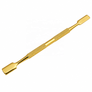 Gold Plated Stainless Steel <b>Cuticle</b> Pusher – Professional Double-Ended Nail Care <b>Tool</b> for Manicure Custom Logo OEM/ODM - Product Image 1
