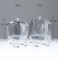 Vente en gros de flacons de parfum plats en verre de 50 ml, diffuseurs à bâtonnets, logo personnalisé, sérigraphie OEM, rechargeables, format voyage, vides