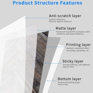 Adesivi per pavimenti in PVC con venature di legno marrone scuro rivestimento per piastrelle impermeabili per pareti e pavimenti in legno - Product Image 5