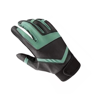Guantes de béisbol de cuero verde, de dedo completo, duraderos, con cierre de gancho y bucle, unisex, para entrenamiento de adultos - Product Image 2