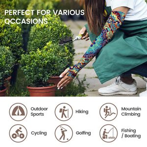 Unisex Adult Summer Sport Arm Warmers Custom Quick-Dry and Anti-Slip <b>Sunscreen</b> Sleeves with Ice Silk for Protection - Product Image 5