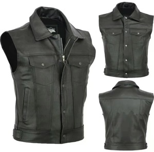 Chaleco sin Mangas para Hombre GURUNA Z INDUSTRY, Negro, de PU, Resistente al Viento, con Logotipo Grabado en Relieve en la Parte Delantera, para Motociclismo, para Todas las Estaciones - Product Image 5