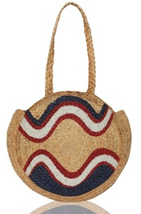 Bolso de mano de yute estilo bohemio para la playa con estampado de letras, tamaño personalizado, asa para el hombro, regalo para fiestas - Product Image 4