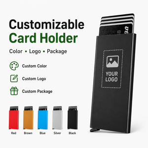 New Trend Personalised Minimalist <strong>Wallet</strong> Aluminum Metal Credit <strong>Card</strong> Holder Mens Slim Rfid Block <strong>Pop</strong> <strong>up</strong> <strong>Wallet</strong> for Gifts - Product Image 1