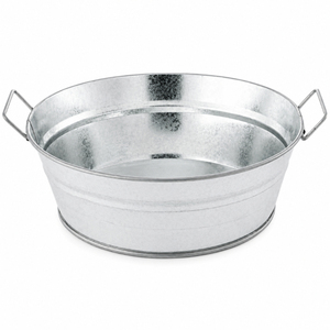 Exclusivo Cubo Ovalado Grande de Acero Galvanizado de Alta Calidad para Bebidas y Servicio de Catering con Asas - Product Image 2