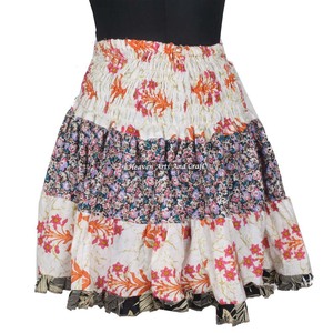 Boho New Festival Gypsy <b>Patchwork</b> Mini Rara <b>Skirt</b> Hippy Boho Style Women Cotton Patch Work 20 Inch Mini Patch Work <b>Skirt</b> Boho - Product Image 6