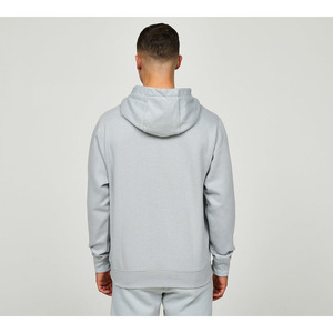 Ensemble de jogging décontracté gris clair à capuche pour homme, couleur unie, longueur intégrale, 100 % coton respirant, idéal pour l'automne - Product Image 5