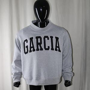 Sweat-shirt à capuche GARCIA HEATHER GREY 100% coton avec broderie appliquée CLUSH SPORTS, impression numérique hiver, coupe oversize - Product Image 2