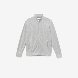 Unisex Gray Full Sleeve Zipper <b>Track</b> <b>Jacket</b> Stand Collar Solid Color Casual Style Side Pockets Breathable Midweight Autumn - Product Image 6