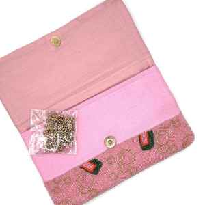 กระเป๋าคลัทช์ผ้าฝ้ายปักลูกปัดทำมือสุดเก๋ หลากสีสัน สำหรับงานปาร์ตี้ - Product Image 2