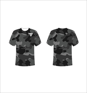 เสื้อยืดสำหรับผู้ชายเสื้อยืดลายพรางสีดำพิมพ์ลายพราง - Product Image 1