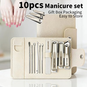 BA 5/10 Piezas Kit Profesional Premium para el Cuidado de las Uñas, Cortaúñas con Abertura de Mandíbula Ancha, Tijeras para Cutículas de Acero Inoxidable, Estuche de Viaje Completo - Product Image 5
