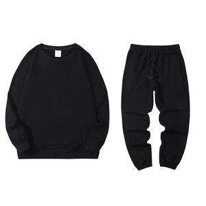 Ensemble de survêtement décontracté pour homme grande taille, col rond uni, respirant, léger, pour le jogging, le sport, l'entraînement - Product Image 2