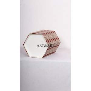 Cubo de basura decorativo de papel con estampado único hecho a mano en India, cubo de basura de cartón impreso para el hogar, almacenamiento de basura para el hogar - Product Image 5
