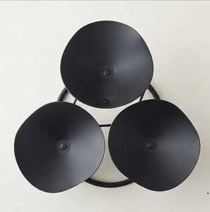 Panier à fruits en métal à 3 niveaux, design géométrique, organisateur de rangement noir pour la cuisine, porte-fruits décoratif - Product Image 3