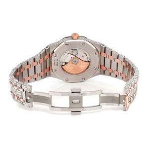 Reloj Iced Out de Moissanita con Diamantes VVS, Esfera Octogonal Estilo Hip Hop, Cuarzo de Acero Inoxidable, Unisex, Correa de 20mm, Cristal - Product Image 5