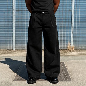 Pantalon habillé plissé taille haute pour homme avec fermeture éclair – Formel et décontracté - Product Image 6