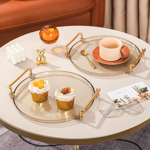 Bandeja de servir de acrílico de calidad premium diseñada para añadir elegancia y funcionalidad a la decoración de tu hogar. - Product Image 1