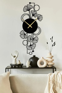 Horloge murale longue et élégante noire de qualité supérieure, idéale pour la maison, le bureau, l'hôtel et les intérieurs contemporains, fabriquée à la main en Inde - Product Image 6