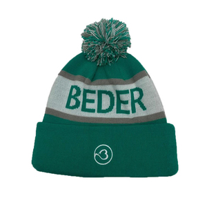 Delta Psi Phi Knitted Beanie <b>Hat</b> with Pom Pom Embroidered Crest Pink <b>Navy</b> Blue Unisex Winter Cap - Product Image 2
