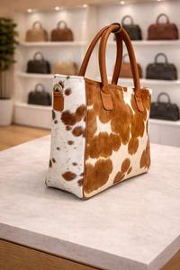 Sac fourre-tout en cuir véritable pour femme, sac à main de luxe en cuir de vachette, sac à bandoulière tendance pour l'été LHTB-0110 - Product Image 5