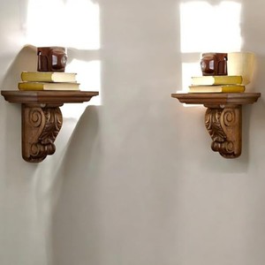 Handcrafted Walnut Wood Vintage Floating <b>Shelf</b> Antique Brown - Wholesale - Product Image 4