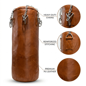 Sac de boxe en cuir PU, mannequin de frappe en forme de torse, équipement d'entraînement - Product Image 3
