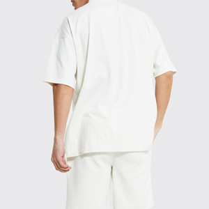 T-shirt en coton 100% vieilli pour homme, coupe ample, poids lourd, luxe, lavé, service OEM personnalisé, t-shirt unique pour homme - Product Image 4