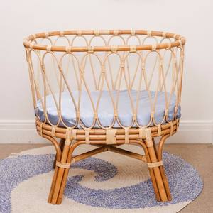 Lit bébé rond en rotin, berceau pour nouveau-né, lit de bébé artisanal, berceau, lit de couchage, berceaux en gros - Product Image 5