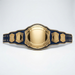 Ceinture de championnat de boxe plaquée or personnalisée, trophée sportif de lutte, récompense de compétition, plaques métalliques, sangle en cuir - Product Image 5