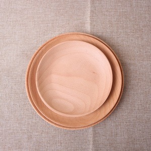 Round Wood Serving <b>Plate</b> Eco Friendly Luxury Serving <b>Plate</b> Durable & Dishwasher Safe for Home Restaurant Hotel - Product Image 3