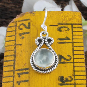 Boucles d'oreilles en prehnite naturelle en gros, en argent sterling 925, pierres précieuses vertes douces, pour femmes, bijoux fins, prix d'usine - Product Image 4