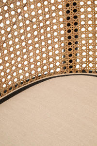 Banc rustique Boha en bois massif de haute qualité avec rotin tressé pour intérieur ou extérieur - Product Image 5