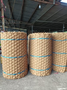 Eco Friendly Raw Coconut Fiber Coir <b>Mat</b> <b>Roll</b> 1*10m Brown Walkway Paving <b>Mat</b> Adjustable Thickness Flooring 65kg Landscape Use - Product Image 6