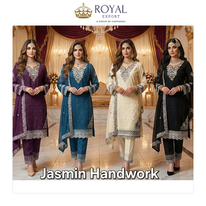 Última Moda en Ropa de Diseñador, Nuevo Traje Salwar Pakistaní con Bordado en Georgette Estilo Bollywood para Mujer a Bajo Precio - Product Image 5