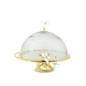 Derniers supports à gâteaux en métal avec couvercle en verre, présentoirs ronds de qualité supérieure pour desserts, fournitures pour gâteaux de mariage et d'anniversaire à domicile - Product Image 3