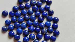 Piedra preciosa de lapislázuli Natural de 3mm, cabujón azul con parte posterior plana de corte brillante redondo, proveedor a granel al por mayor genuino - Product Image 2