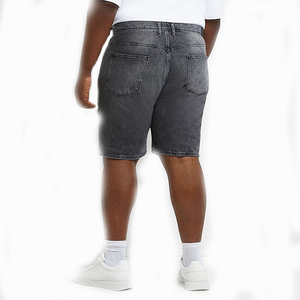 Shorts en jean décontractés pour hommes, teinture color block personnalisée, été, 100% coton, multi-poches, coupe ajustée, écologiques, respirants - Product Image 3