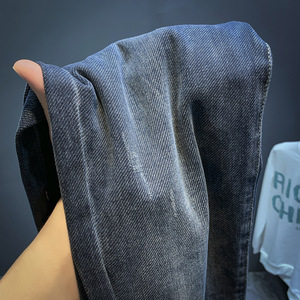 Jeans de Algodón Elástico OEM para Hombre, Estilo Europeo de Alta Gama, Retro, Versátiles, Corte Recto Regular, Ligeros, para Primavera y Otoño, Nuevos, 50/70% Algodón Denim - Product Image 3