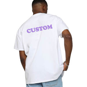 Custom <b>White</b> Cotton Bamboo Jersey O-Neck <b>Short</b> <b>Sleeve</b> Casual Heat-Transfer Breathable Anti-Wrinkle Oversized Regular T-<b>shirt</b> <b>Men</b> - Product Image 6