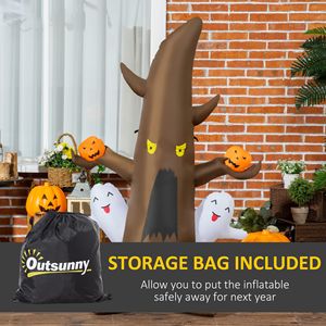 5 décorations gonflables LED d'Halloween pour l'extérieur : arbre fantôme et citrouilles pour la cour ou le jardin - Product Image 2