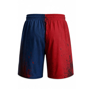 Pantalones Cortos Deportivos para Hombre, Estilo Hip Hop, Azules y Rojos, con Estampado de Rottweiler y Murciélago, Cintura con Cordón, Secado Rápido - Product Image 3