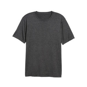 เสื้อยืดคอกลมแขนสั้นทรงปกติสำหรับผู้ชาย ผ้าฝ้ายถักเนื้อนุ่ม ระบายอากาศได้ดี สีพื้น ผ้าเจอร์ซีย์ ตัดต่อสี น้ำหนัก 220 กรัม - Product Image 5