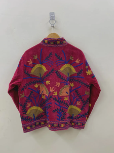 Chaqueta de invierno Unisex Bohemia Vintage hecha a mano, diseño Suzani bordado con patrón Floral, ropa de abrigo étnica elegante con relleno de algodón - Product Image 4