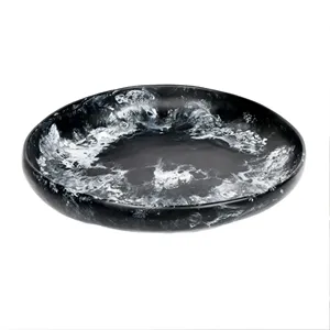 Juego de Platos de Resina Hechos a Mano, Redondos, Estilo Moderno y Lujoso, Pintados a Mano, Ecológicos, Aptos para Lavavajillas, Disponibles para Fiestas y Uso Doméstico - Product Image 5